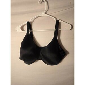 Bali Black Satin Bra womens Plus Size 40DD Underwire Full Coverage